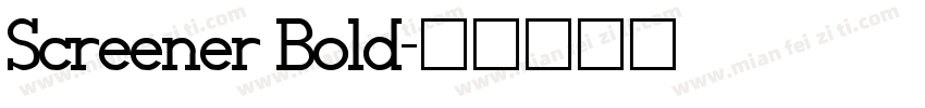 Screener Bold字体转换